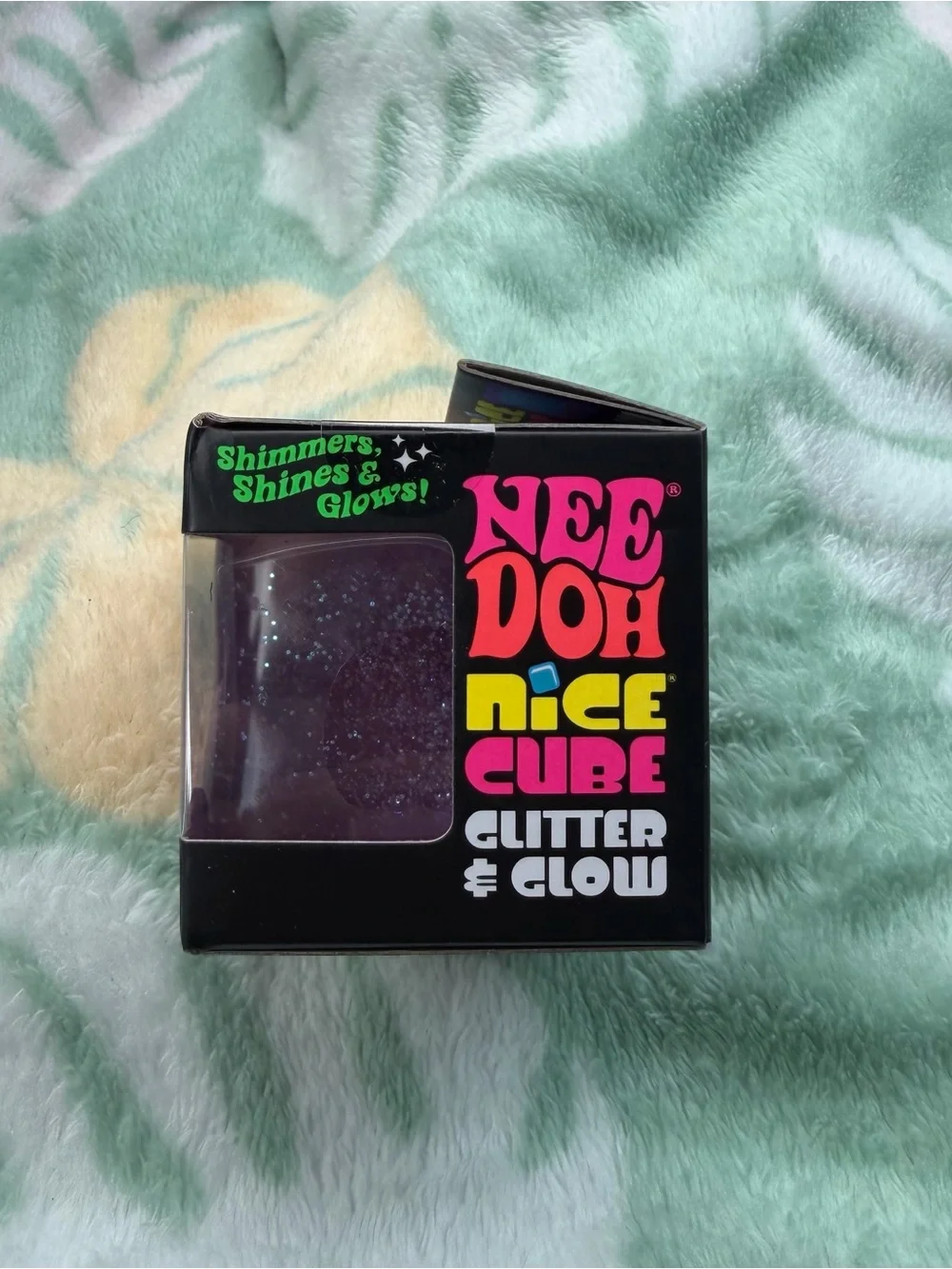 Needoh Glitter & Glow Nice Cube Purple